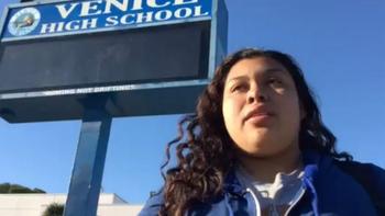 Raw video: Venice High School student discusses school closure