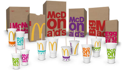McDonald's packaging redesign: A ransom note in pastels but no McDLT