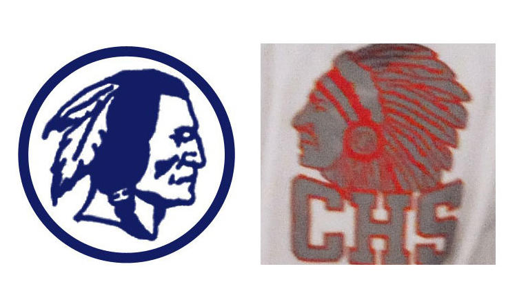 The former Hall and Conard High School logos.