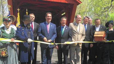 Baltimore, Harford counties celebrate completion of Jericho Covered Bridge restoration