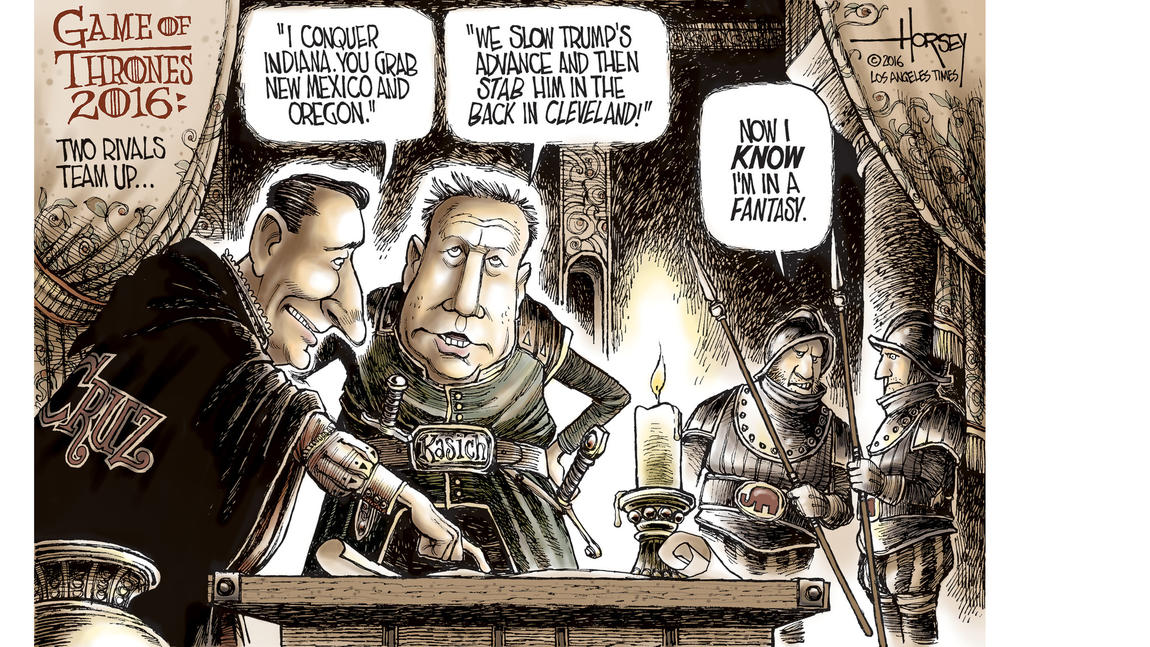 Ted Cruz and John Kasich play a game of thrones