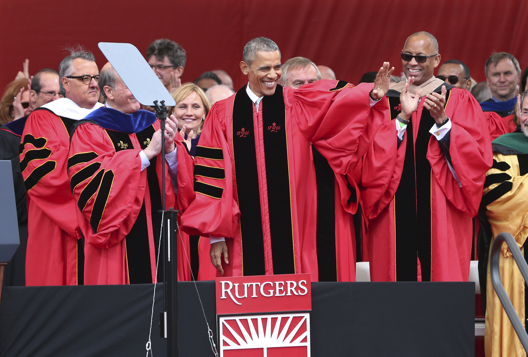 Obama assails Trump's wall in Rutgers commencement speech Chicago Tribune