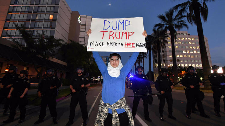 Protesting Donald Trump