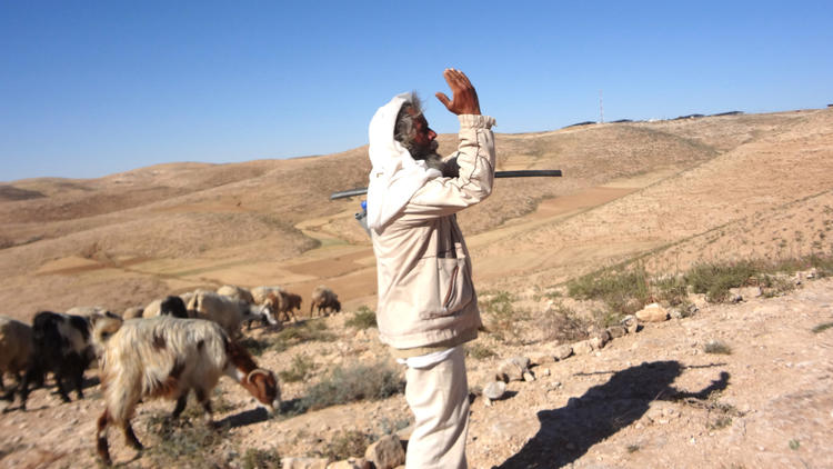 Suleiman, a shepherd, in the West Bank village of Umm al-Kheir. Ehrenreich's book includes photos he took while writing about Palestine.