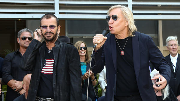 Ringo Starr, left, and rocker Joe Walsh