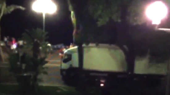 Eyewitness video of truck attack in Nice