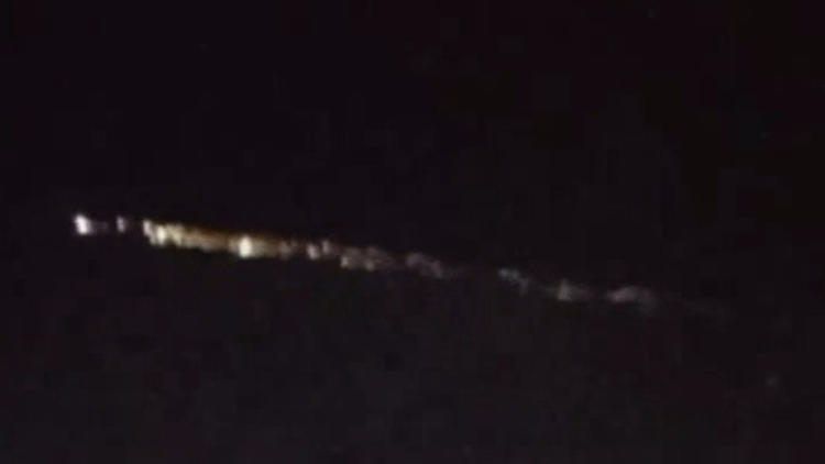 Chinese rocket debris lights up sky