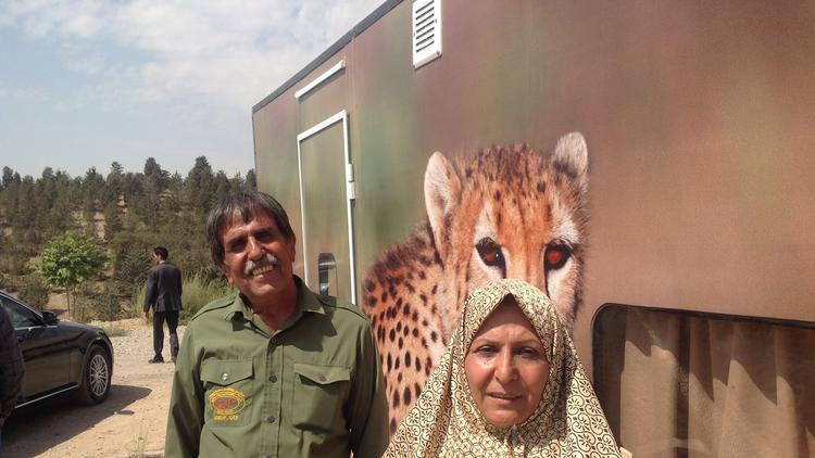 Retired game warden Bahman Najafi and his wife, Fateme Mo'tamedpour, have traveled across Iran in a mobile home to raise awareness of the imperiled Iranian cheetah.