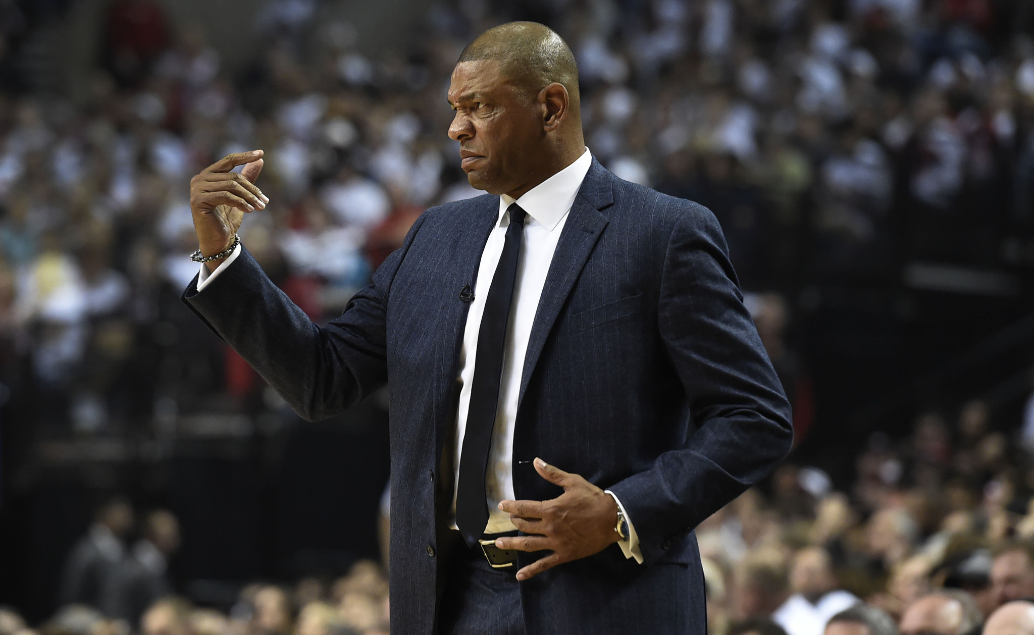 Clippers Coach Doc Rivers isn't backing away from challenging the Warriors and Kevin Durant