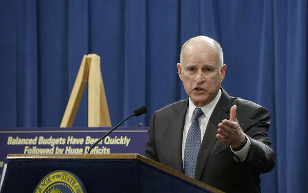 California Gov. Jerry Brown on Tuesday (Rich Pedroncelli / AP)
