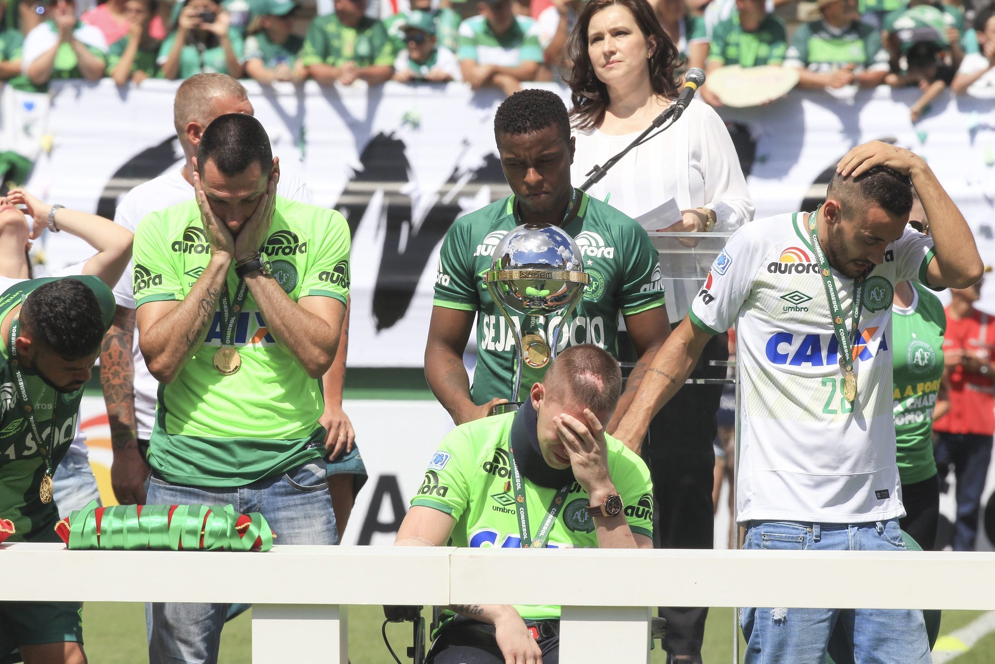 Chapecoense survivors lift Copa Sudamericana trophy 2 ...