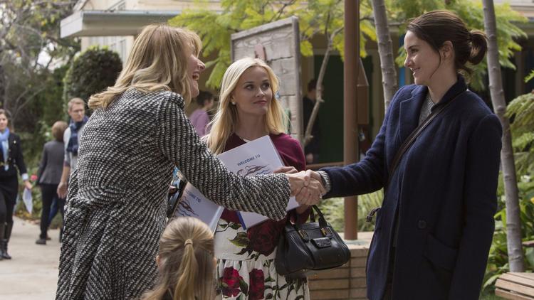 Laura Dern, left, Reese Witherspoon and Shailene Woodley in a scene from HBO's all-star adaptation of the bestseller "Big Little Lies."