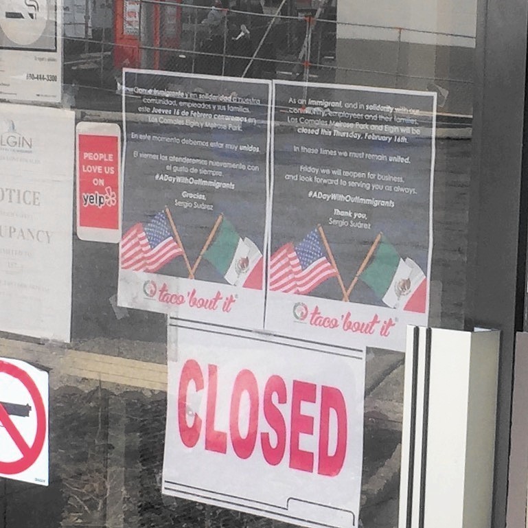 Many Elgin businesses closed for nationwide 'Day Without Immigrants' - Chicago Tribune