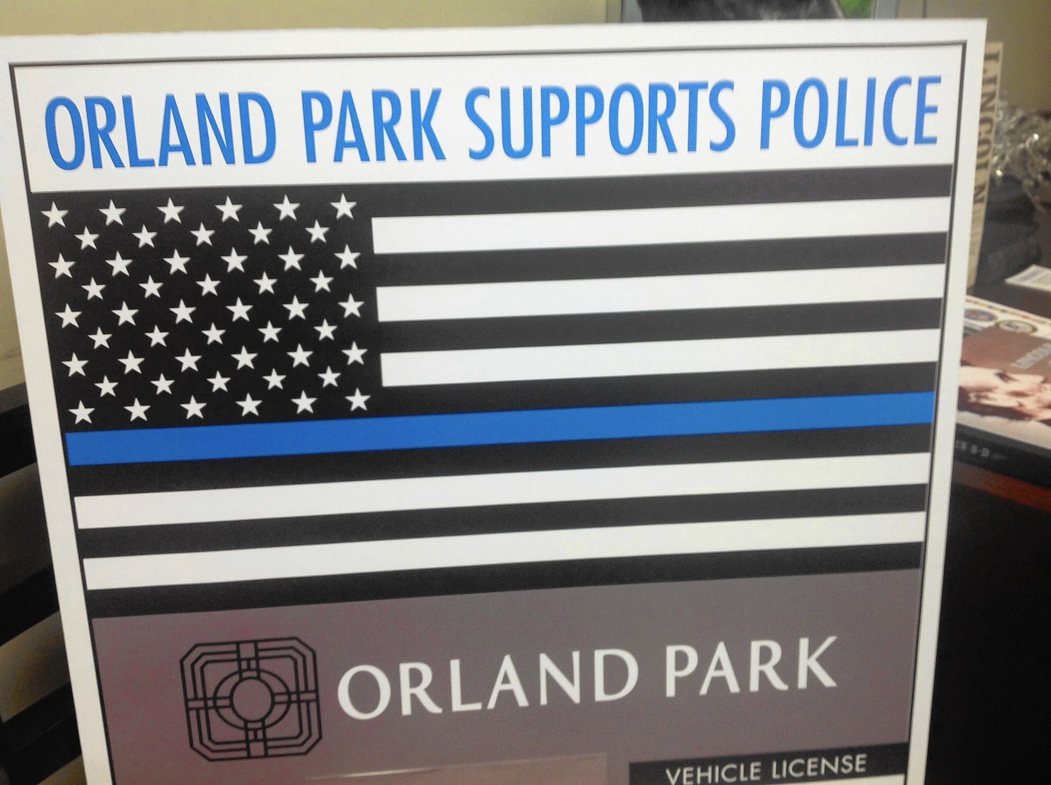 Orland Park vehicle sticker with Blue Lives Matter symbol stirs debate