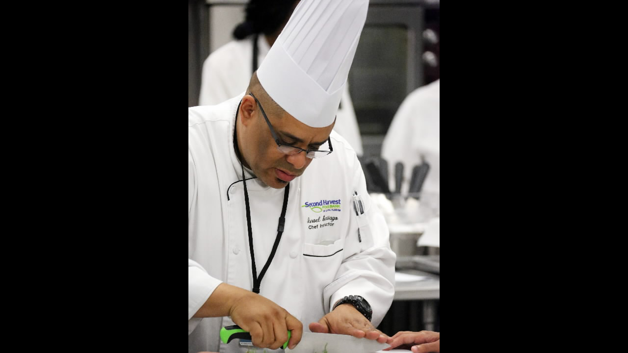Israel Santiago is the lead chef instructor at Second Harvest Food Bank of Central Florida’s Culinary Training Program.