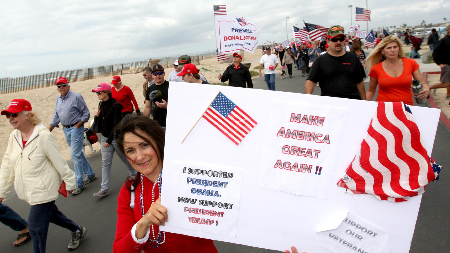 Photo Gallery: Make America Great Again march at Bolsa Chica State Beach