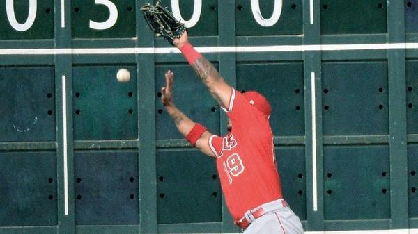 Angels in the outfield struggle in 5-1 loss to the Houston Astros