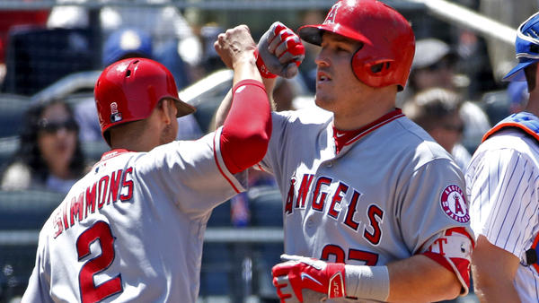 Mike Trout, C.J. Cron help Angels slug their way to a 12-5 victory over the Mets