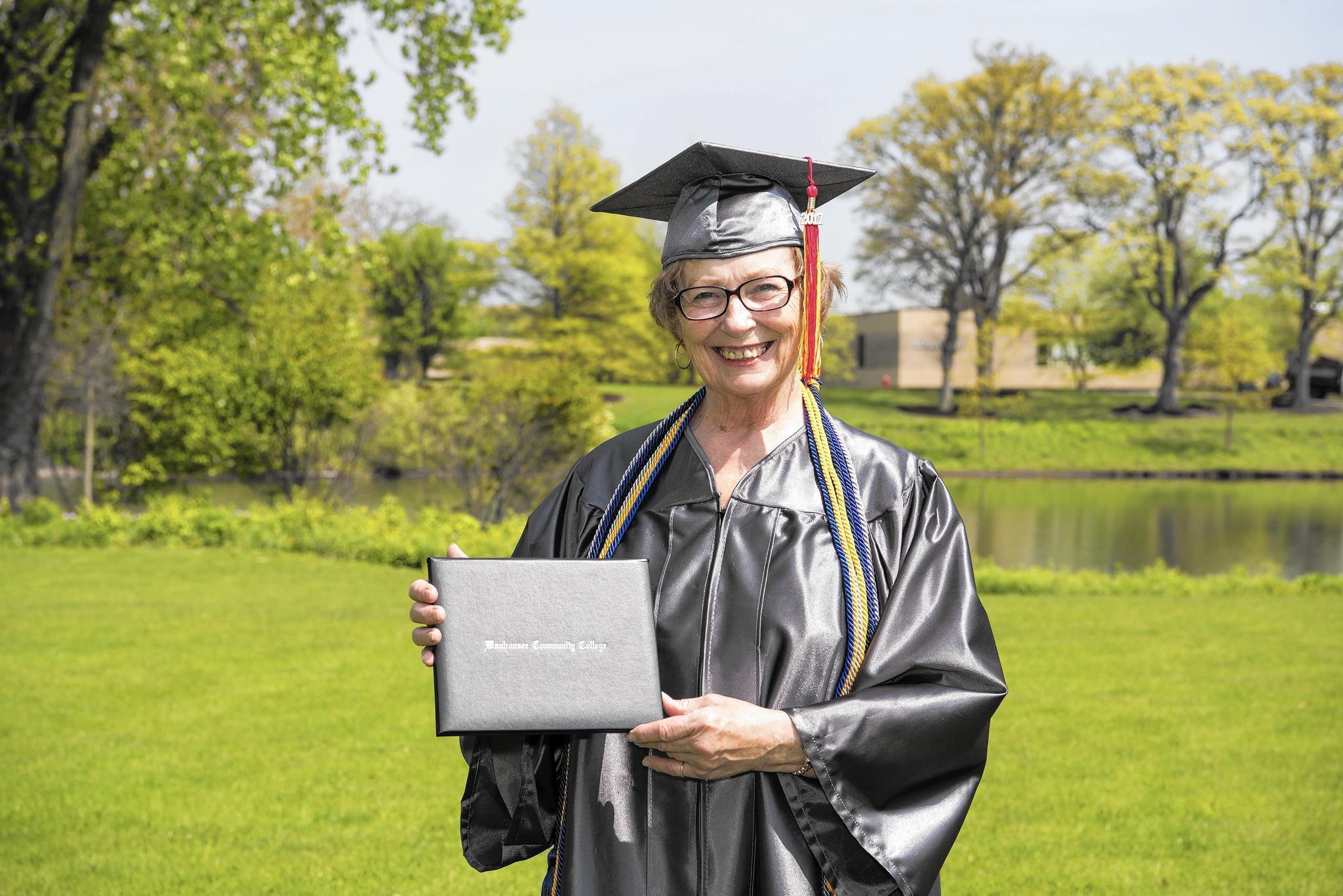 At 73, new Waubonsee grad preparing for her future