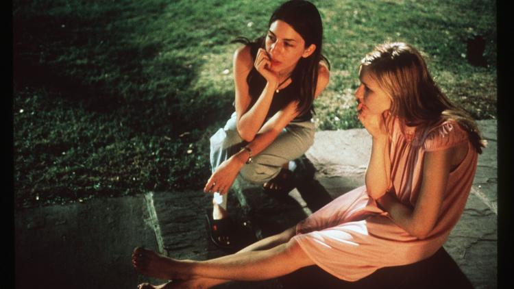 Sofia Coppola directs Kirsten Dunst on the set of "The Virgin Suicides."