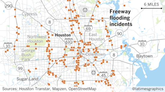Huston flooding incidents