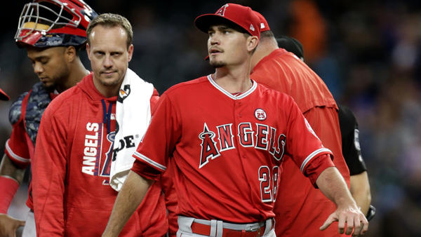 Andrew Heaney because back problems during Angels
