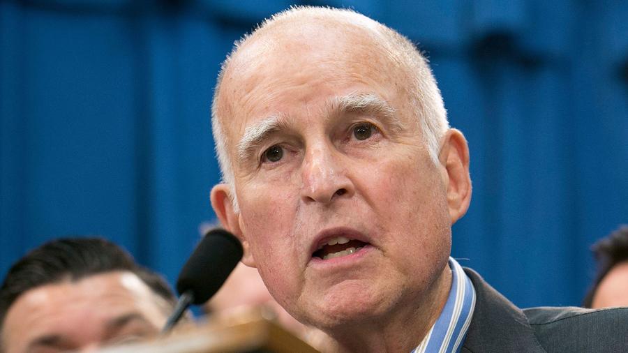 California Governor Jerry Brown discusses the passage of a pair of climate change measures at a news conference in Sacramento in this July 17th file photo.  Photograph: Rich Pedroncelli/Associated Press.