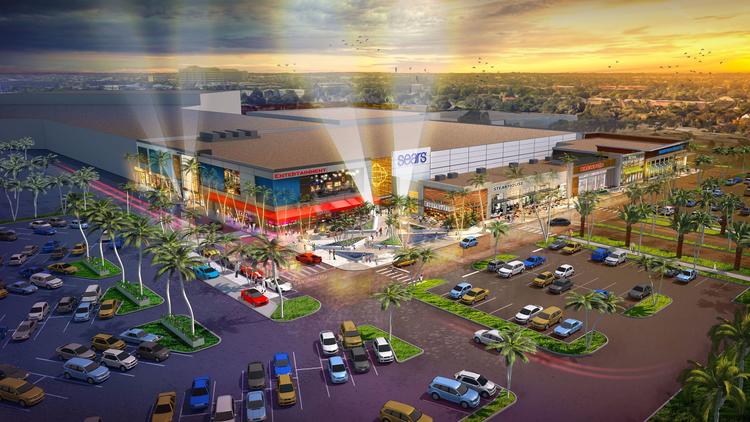 An artist rendering of "Plaza at Broward Mall" which will be new businesses, restaurants and enterta