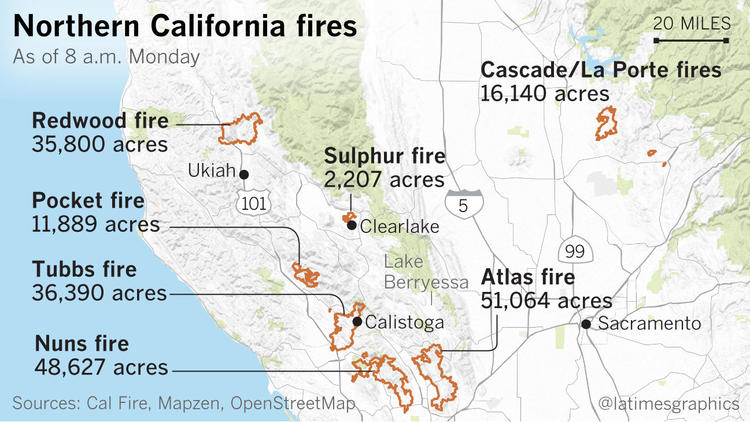 Northern California fire perimeters