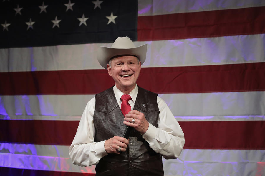 Roy Moore is seen in September at Fairhope, Alabama. — Photograph: Scott Olson/Getty Images.