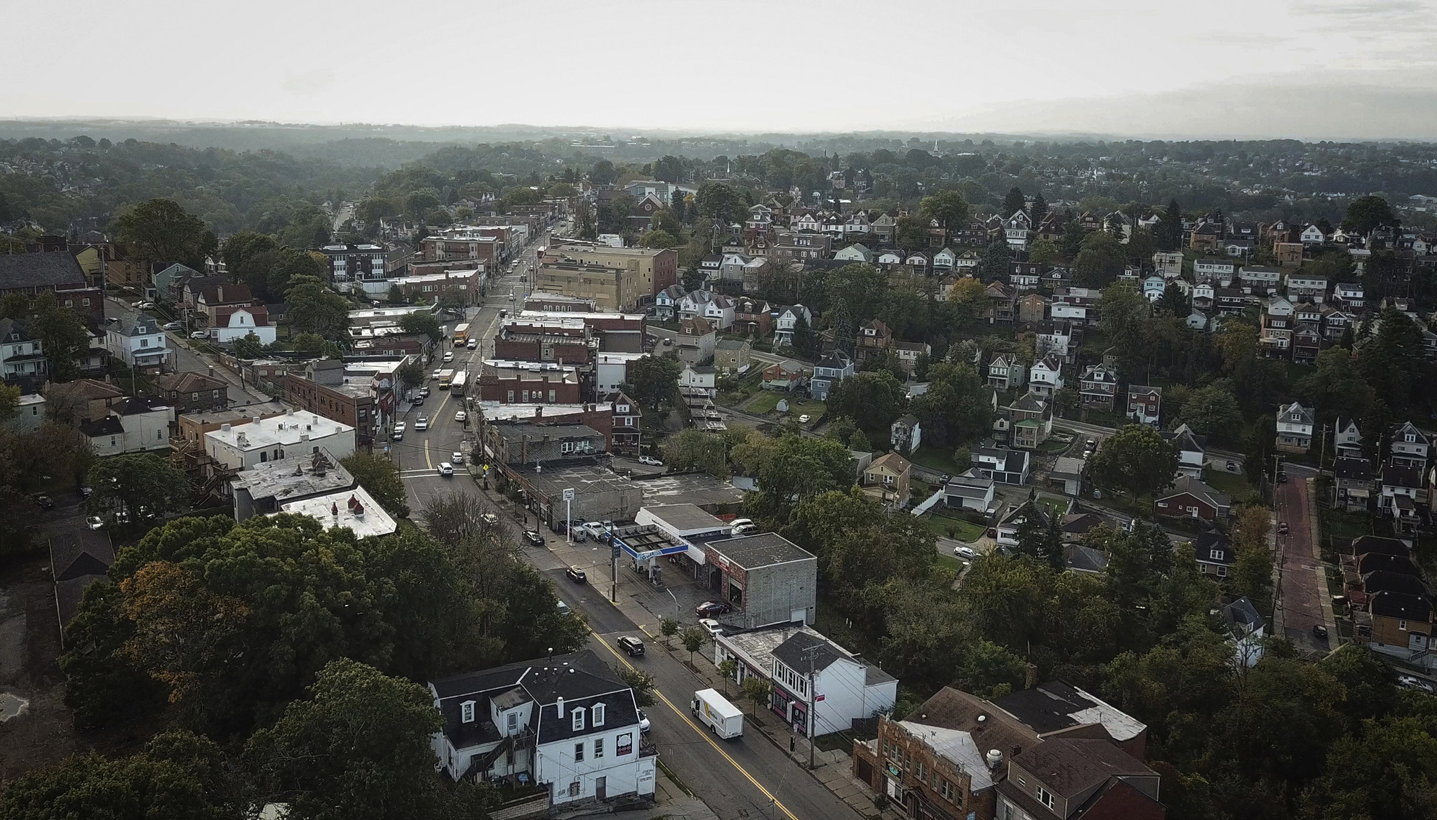 This undated photo shows Brownsville Road in Carrick, Pa. The Pittsburgh neighborhood has been hit hard by the opioid epidemic.