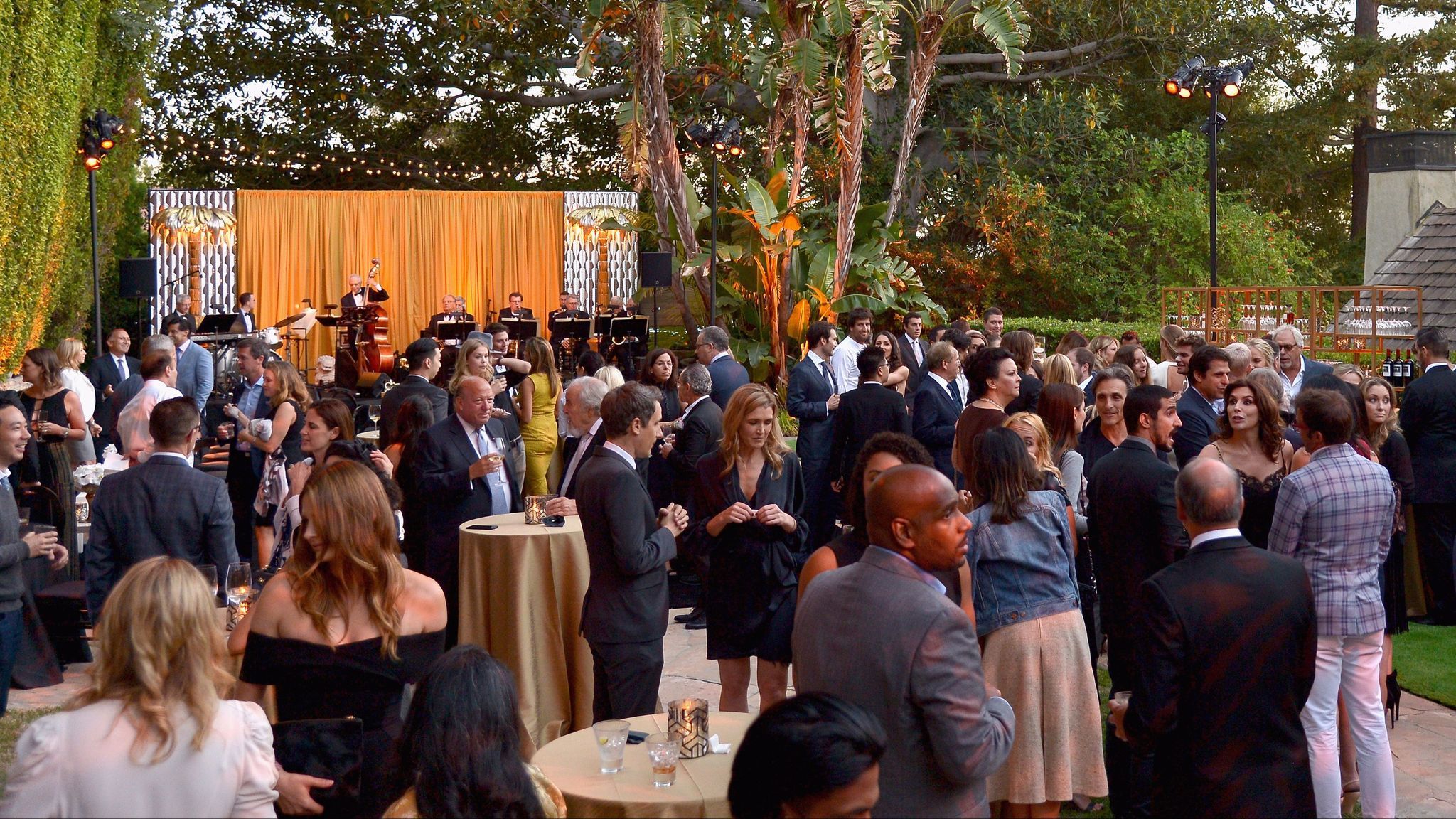 Guests attend an event for United Nations Secretary-General Ban Ki-moon co-hosted by Brett Ratner at his home, Hilhaven Lodge, in 2016.