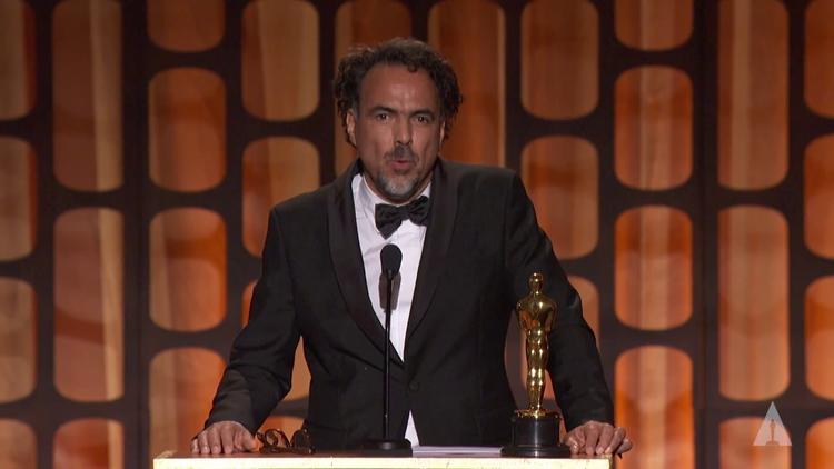 Alejandro González Iñárritu Accepts a Special Oscar for Carne Y Arena