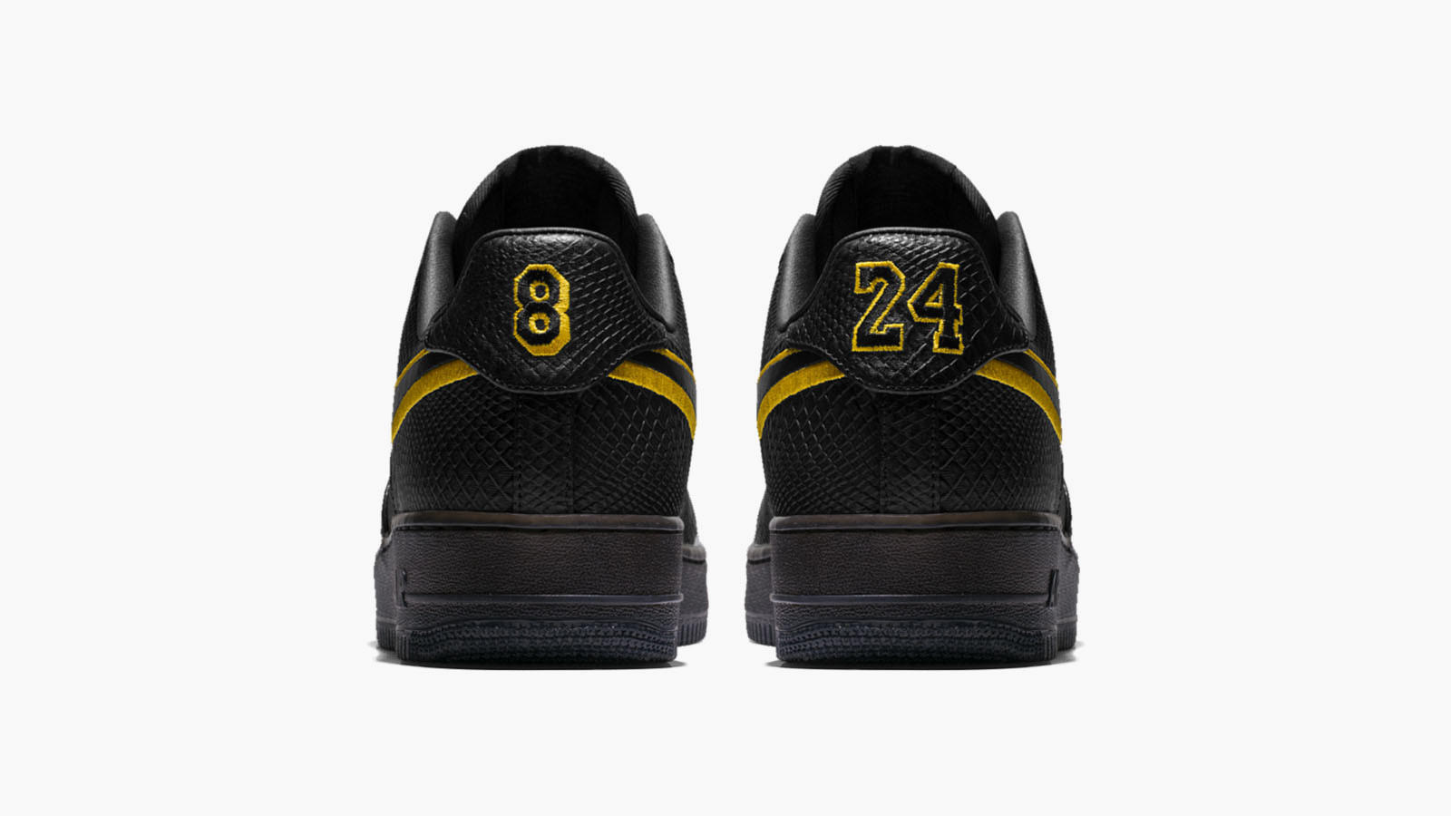 Nike's commemorative Kobe Bryant Black Mamba Air Force 1 sneakers move as fast as their namesake