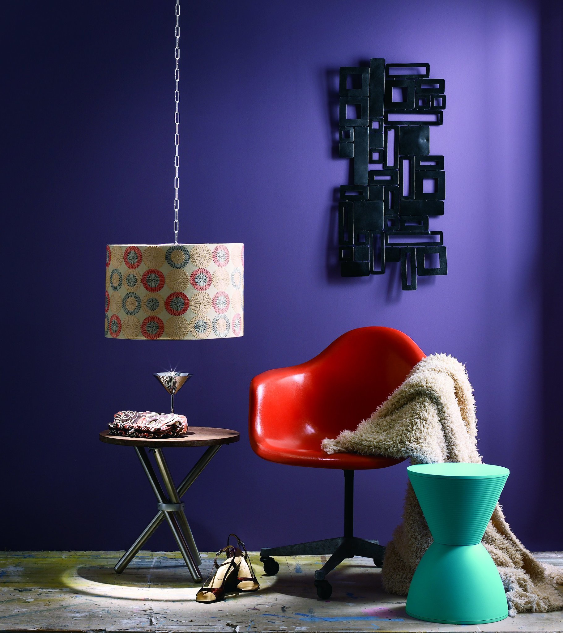 Maximalism: Texture, pattern, comfort and Pantone's 2018 color of the year, Ultra Violet. Paint col