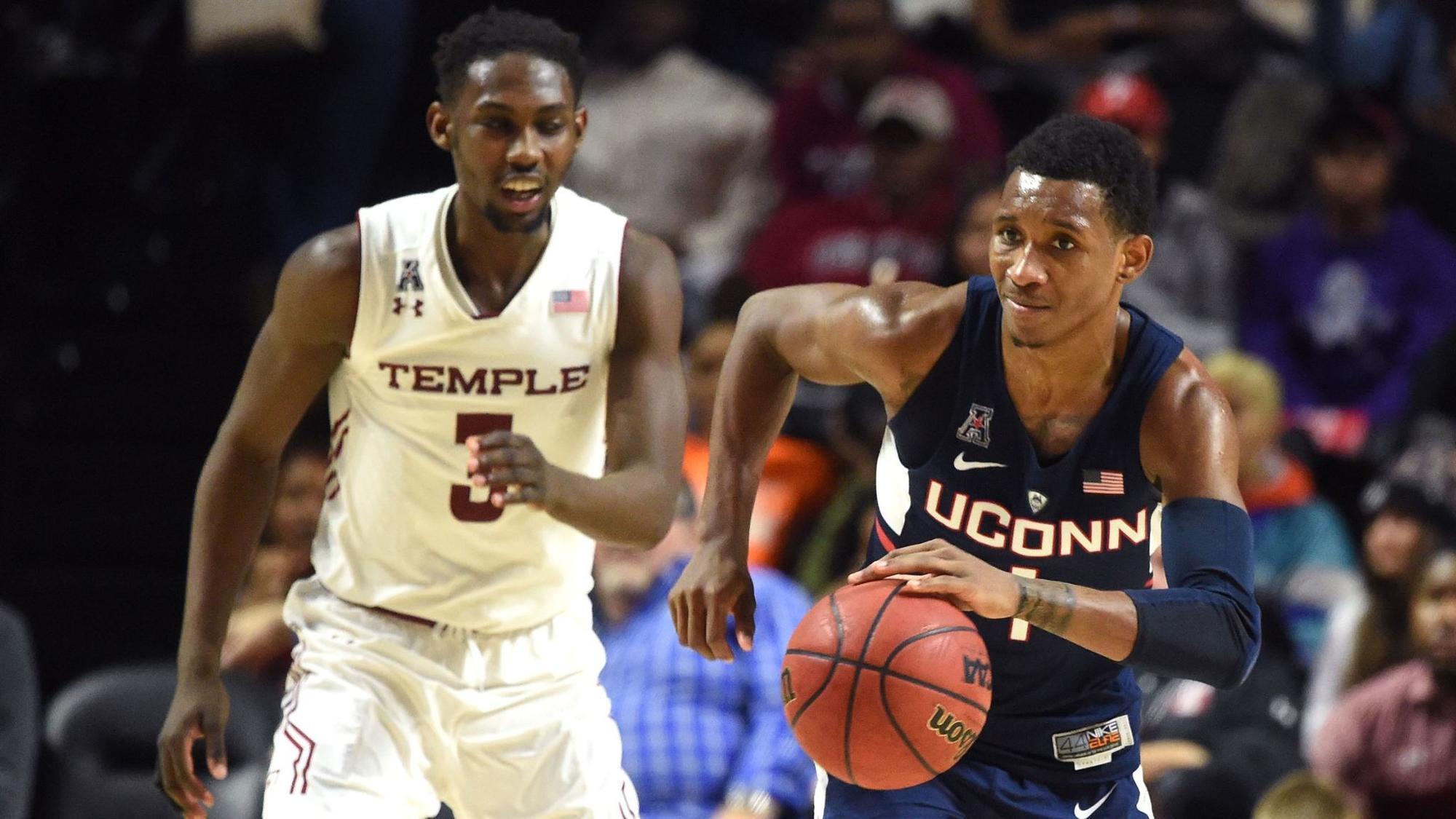 Christian Vital, Jalen Adams Ineffective, Frustrated, As UConn Loses At Temple