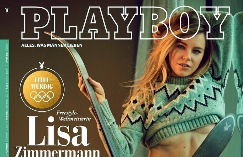 Se 'olvida' esquiadora alemana de los Juegos Olímpicos de Invierno con desnudo en Playboy
