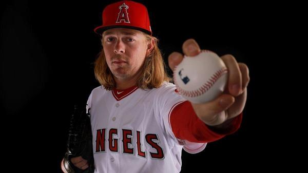 John Lamb is most striking figure in Angels clubhouse by a hair