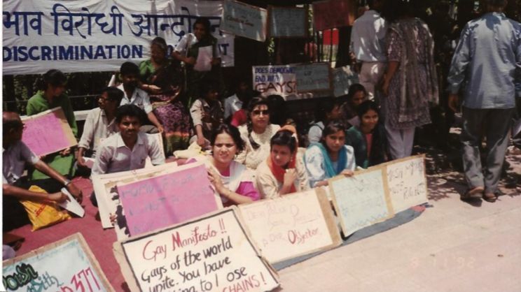 India gay rights demonstration