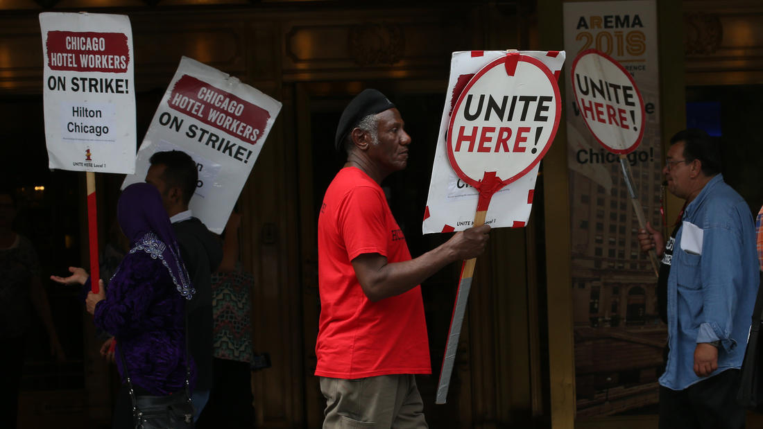 Chicago hotel workers strike