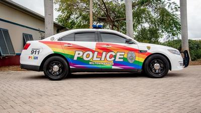 South Florida's LGBT capital has a new rainbow police car