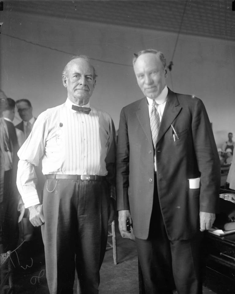 William Jennings Bryan, left, and Judge John Raulston in July 1925.
