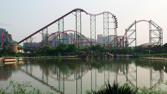 Dino Land launches China's first 4-D coaster - latimes