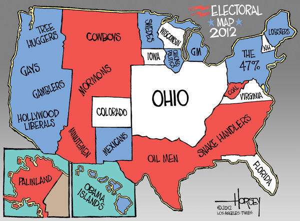 Ohio is the biggest state on the 2012 electoral map