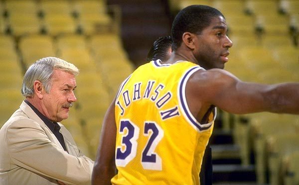 Jerry Buss' Lakers drafted Magic Johnson with the No. 1 overall pick in the NBA draft in 1979.