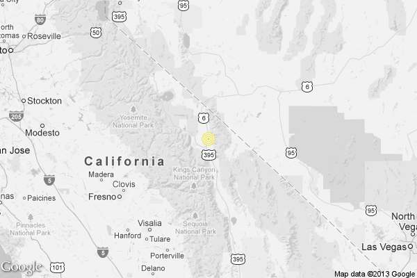 earthquake map california bishop april 14 2013