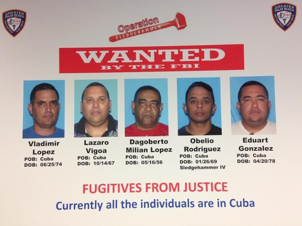 The%20FBI%20and%20U.S.%20Attorney%27s%20Office%20released%20this%20photo%20of%20five%20suspects%20they%20said%20fled%20to%20Cuba%20after%20participating%20in%20staged%20accidents%20and%20insurance%20fraud%20in%20South%20Florida.%20The%20defendants%20were%20all%20charged%20as%20part%20of%20Operation%20Sledgehammer.%20%28Handout/U.S.%20Attorney%27s%20Office%29