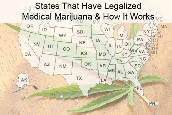 Rules vary from state to state, but 19 states and the District of Columbia have some sort of legislation legalizing marijuana for medical purposes with Illinois set to join the group. The states are listed with the year the law was enacted.