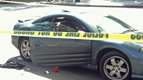 Car in shooting near USC campus