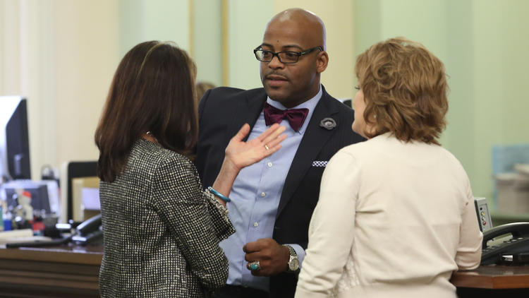 State Sen. Isadore Hall III (D-Compton) authored one of the pay-equity bills the governor signed Friday. (Rich Pedroncelli / Associated Press)